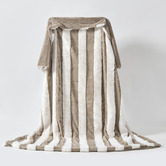 Aldrin Home Aris Carved Stripe Faux Fur Throw