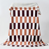 Aldrin Home Gabri Checkered Sherpa Fleece Faux Fur Throw