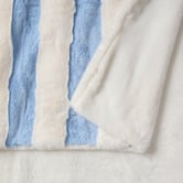 Aldrin Home Aris Carved Stripe Faux Fur Throw