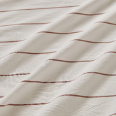 Aldrin Home White &amp; Rust Zinnia Yarn-Dyed Washed Cotton Reversible Quilt Cover Set