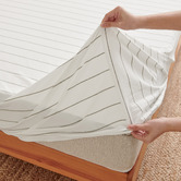 Aldrin Home Zinnia Yarn-Dyed Washed Cotton Fitted Sheet Set