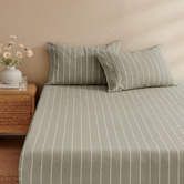 Aldrin Home Zinnia Yarn-Dyed Washed Cotton Fitted Sheet Set