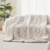 Aldrin Home Horace French Velvet &amp; Fleece Heated Throw
