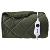 Aldrin Home Horace French Velvet &amp; Fleece Heated Throw