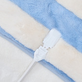 Aldrin Home Aris Carved Stripe Faux Fur Heated Throw