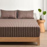 Aldrin Home Striped Lili Microfibre Fitted Sheet Set