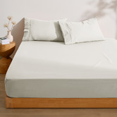 Aldrin Home Lulu Cotton-Blend Recycled Fitted Sheet Set