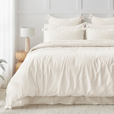 Aldrin Home Carmine Washed Cotton Quilt Cover Set