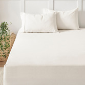 Aldrin Home Carmine Washed Cotton Fitted Sheet Set