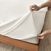 Aldrin Home Carmine Washed Cotton Fitted Sheet Set