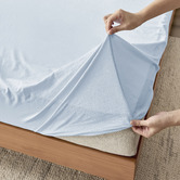 Aldrin Home Carmine Washed Cotton Fitted Sheet Set