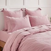 Aldrin Home Carmine Washed Cotton Quilt Cover Set