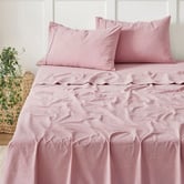 Aldrin Home Carmine Washed Cotton Sheet Set