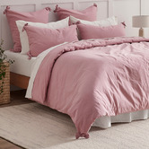 Aldrin Home Carmine Washed Cotton Quilt Cover Set