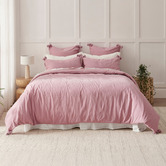 Aldrin Home Carmine Washed Cotton Quilt Cover Set