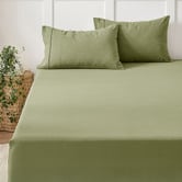 Aldrin Home Carmine Washed Cotton Fitted Sheet Set