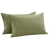 Aldrin Home Carmine Washed Cotton Pillowcases