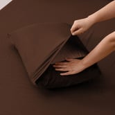 Aldrin Home Chocolate Washed Microfibre Quilt Cover Set