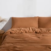 Aldrin Home Rust Washed Microfibre Quilt Cover Set