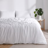 Aldrin Home White Washed Microfibre Quilt Cover Set