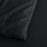 Aldrin Home Black Washed Microfibre Quilt Cover Set