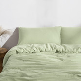 Aldrin Home Sage Washed Microfibre Quilt Cover Set