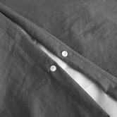 Aldrin Home Charcoal Washed Microfibre Quilt Cover Set