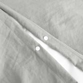 Aldrin Home Dove Grey Washed Microfibre Quilt Cover Set