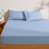 Aldrin Home Lulu Cotton-Blend Recycled Fitted Sheet Set