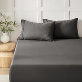 Aldrin Home Rhys 400TC Cotton Sateen Fitted Sheet Set