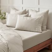 Aldrin Home Rhys 400TC Cotton Sateen Fitted Sheet Set