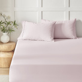 Aldrin Home Rhys 400TC Cotton Sateen Fitted Sheet Set