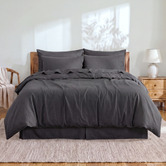 Aldrin Home Charcoal Linen &amp; Cotton Quilt Cover Set