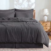 Aldrin Home Charcoal Linen &amp; Cotton Quilt Cover Set