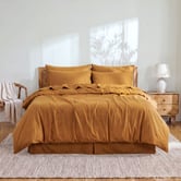Aldrin Home Riviera Rust Linen &amp; Cotton Quilt Cover Set