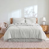 Aldrin Home Riviera Dove Grey Linen &amp; Cotton Quilt Cover Set