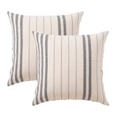 Aldrin Home Zabrie Yarn-Dyed Cotton Jacquard Cushion Covers