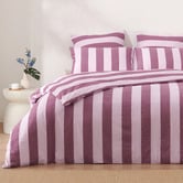 Aldrin Home Stripe Noa Yarn-Dyed Washed Cotton Quilt Cover Set