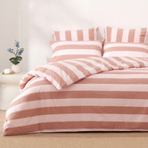 Aldrin Home Stripe Noa Yarn-Dyed Washed Cotton Quilt Cover Set