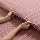 Aldrin Home Zinnia Yarn-Dyed Washed Cotton Reversible Quilt Cover Set
