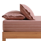 Aldrin Home Zinnia Yarn-Dyed Washed Cotton Fitted Sheet Set