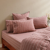 Aldrin Home Zinnia Yarn-Dyed Washed Cotton Fitted Sheet Set