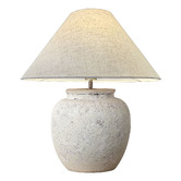 Elm Design Natural Flax Belle Ceramic Table Lamp