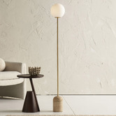 Elm Design Larkin Travertine Floor Lamp