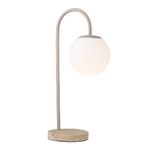 Elm Design 48cm Lennon Travertine Table Lamp