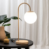 Elm Design 48cm Lennon Travertine Table Lamp