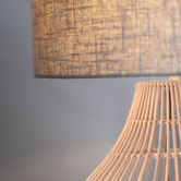 Elm Design Orion Rattan &amp; Linen Table Lamp