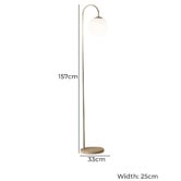 Elm Design Lennon Travertine Floor Lamp