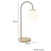 Elm Design 48cm Lennon Travertine Table Lamp
