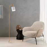 Elm Design Gold Mali Metal Floor Lamp